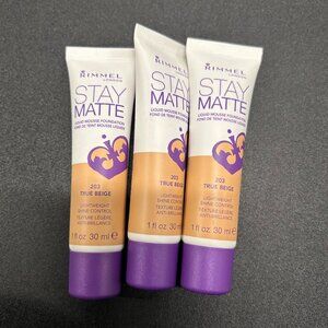 Rimmel London Stay Matte Liquid Mousse Foundation 203 True Beige 1 Fl Oz
